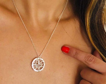 Silver Dreamcatcher Necklace Dream Catcher Necklace Long Etsy