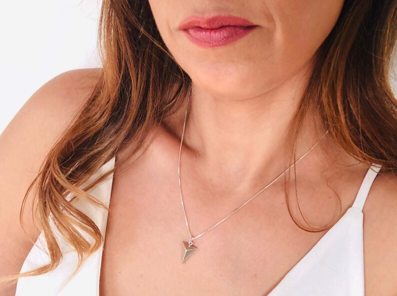 925 Sterling Silver Triangle Pendant Necklace for Men and Women for Evening and Everyday Stylish Geometric Daily Necklace