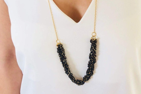modern long necklace
