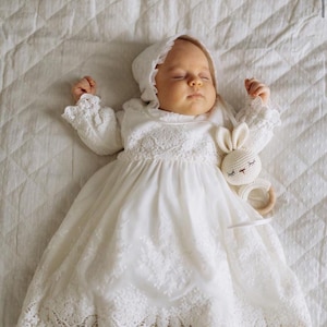 Baptism dress for baby girl, christening dress, blessing dress for baby girl