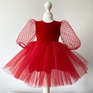 Baby christmas dress, holiday clothing, christmas dress toddler, red christmas dress, infant christmas dress, red velvet baby dress