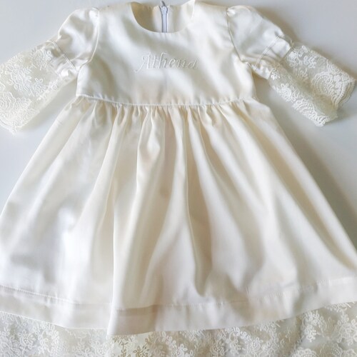 Baby Girl Baptism Dress Christening Gown White Baby Girl Etsy