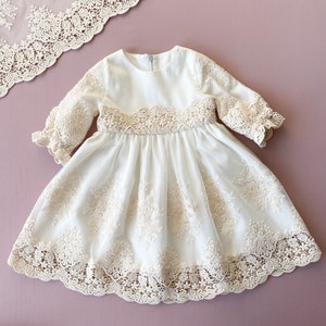 Baptism dress, blessing dress for baby girl, christening dress, baptism gown, lace dress for baptism