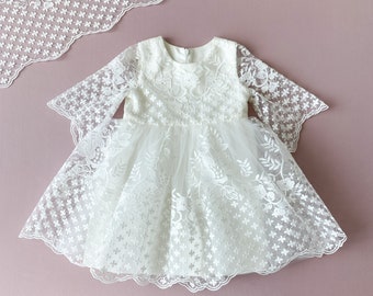 Baptism dress, christening gown, baby girl blessing dress