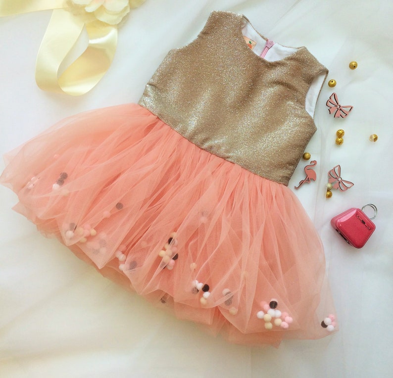 Baby Girl Dress Baby Easter Dress Apricot Sleeveless Toddler Dress Girl Dress