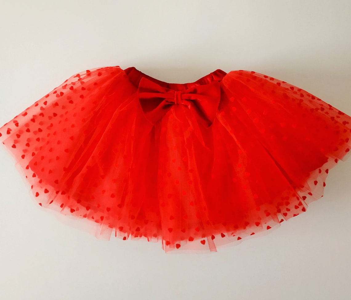 Red tulle skirt baby girl gift baby girl red outfit Etsy