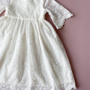 Baptism dress, christening gown, baptism dress for baby girl, infant baptism dress, blessing baby dress image 4
