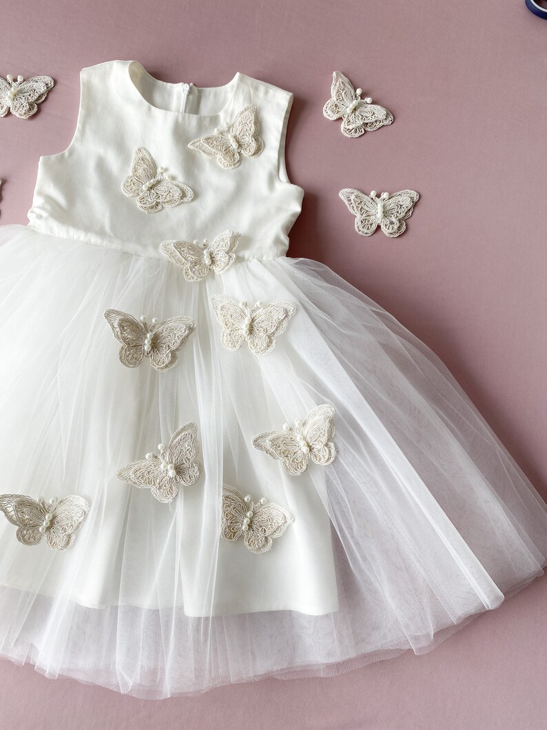 Butterfly Dress Baby Girl Butterfly Flower Girl Dress Flower Etsy
