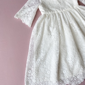 Baptism dress, christening gown, baptism dress for baby girl, infant baptism dress, blessing baby dress image 5