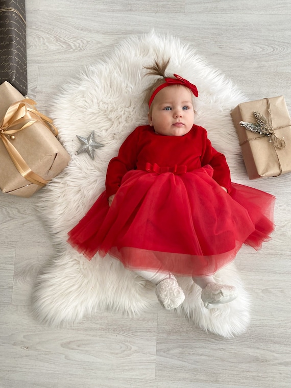 Christmas Dress Toddler Baby Girl Christmas Dress Red Christmas Dress for Girls Etsy
