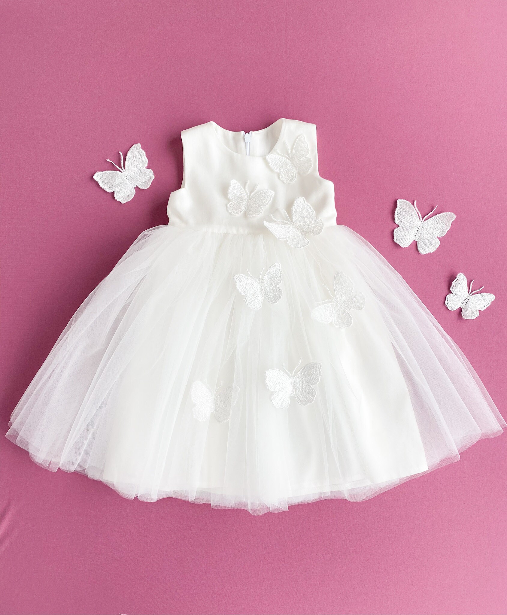 Robe papillon petite fille robe de baptême toutpetit robe Etsy