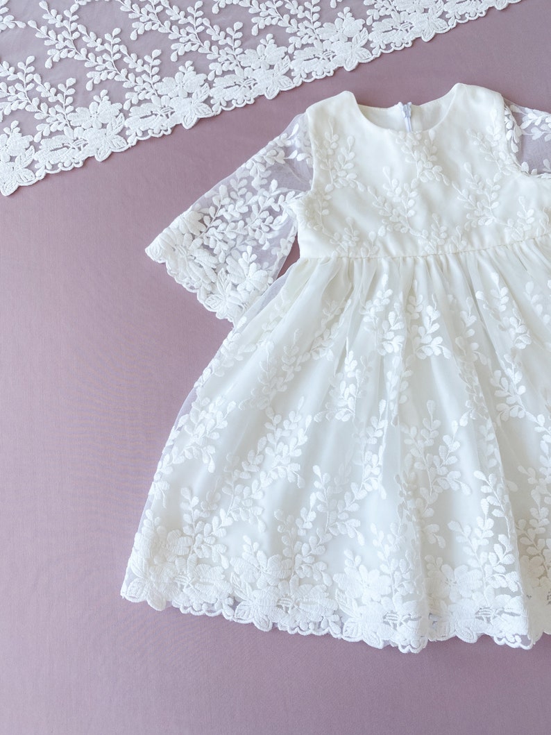 Christening gown Baptism dress Baptism gown Baby blessing dress Christening dress for baby girl image 9