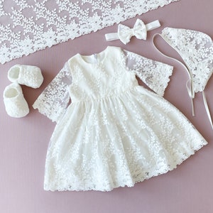 Christening gown Baptism dress Baptism gown Baby blessing dress Christening dress for baby girl image 8