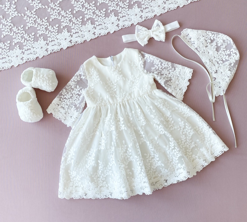 Christening gown Baptism dress Baptism gown Baby blessing dress Christening dress for baby girl image 8