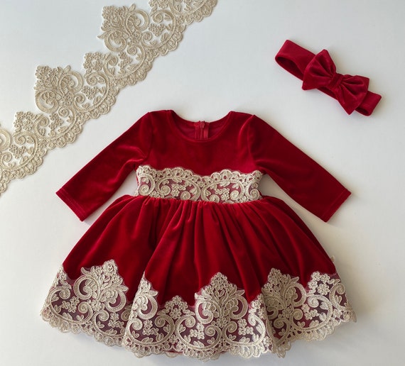Velvet frock model sale