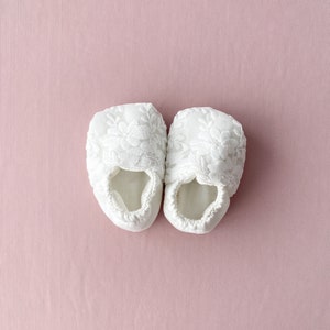 Baby shoes, baby girl baptism shoes, baptism booties, ivory baptism booties, baby girl baptism gift, baby shower gifts image 7