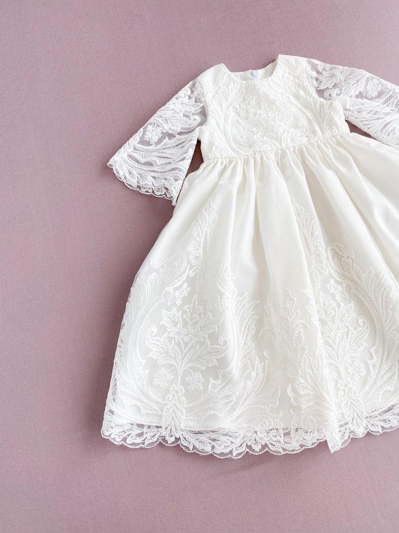 Christening Gown Lace Christening Gown Baptism Dress Etsy