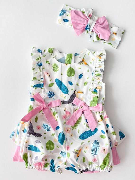 Baby girl tropical outfit discount