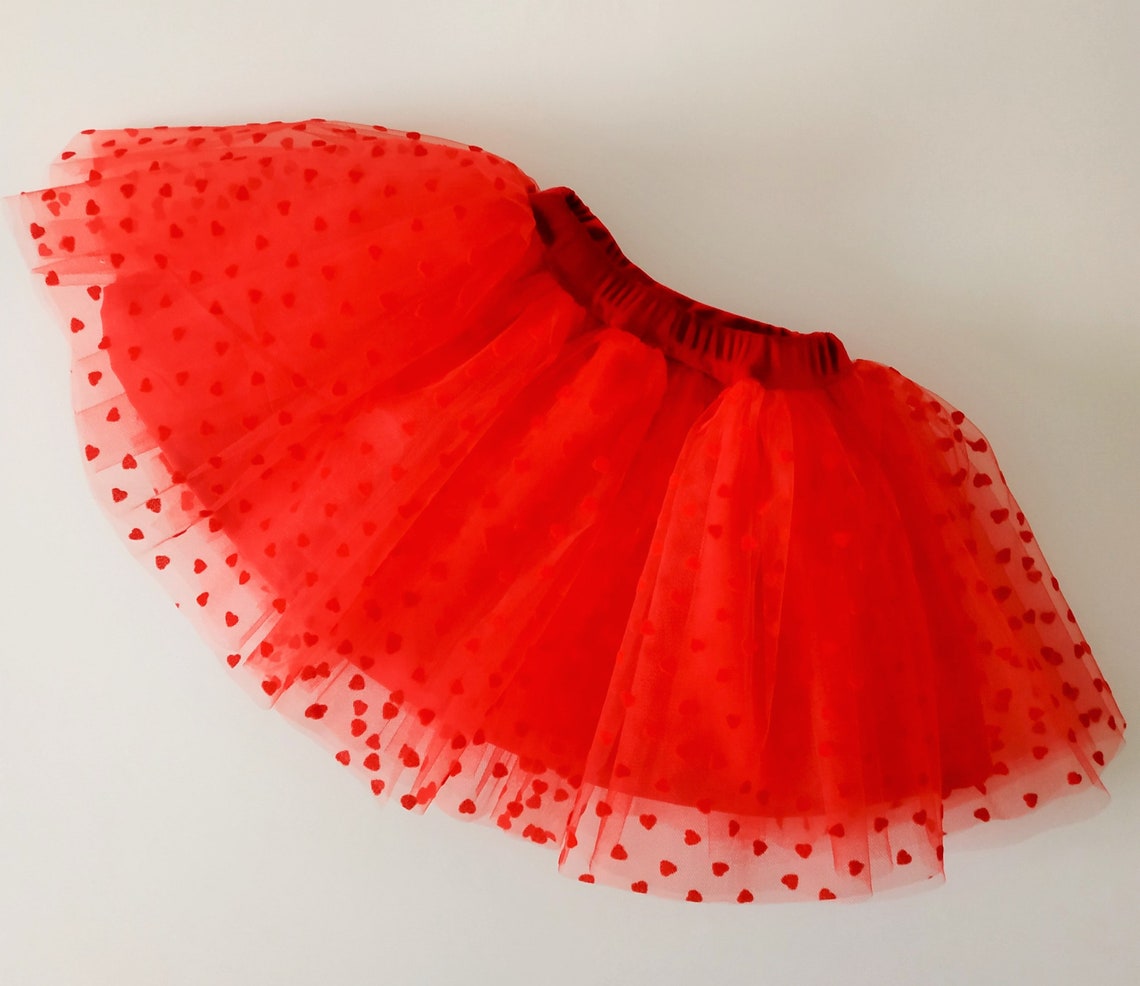 Red tulle skirt baby girl gift baby girl red outfit Etsy