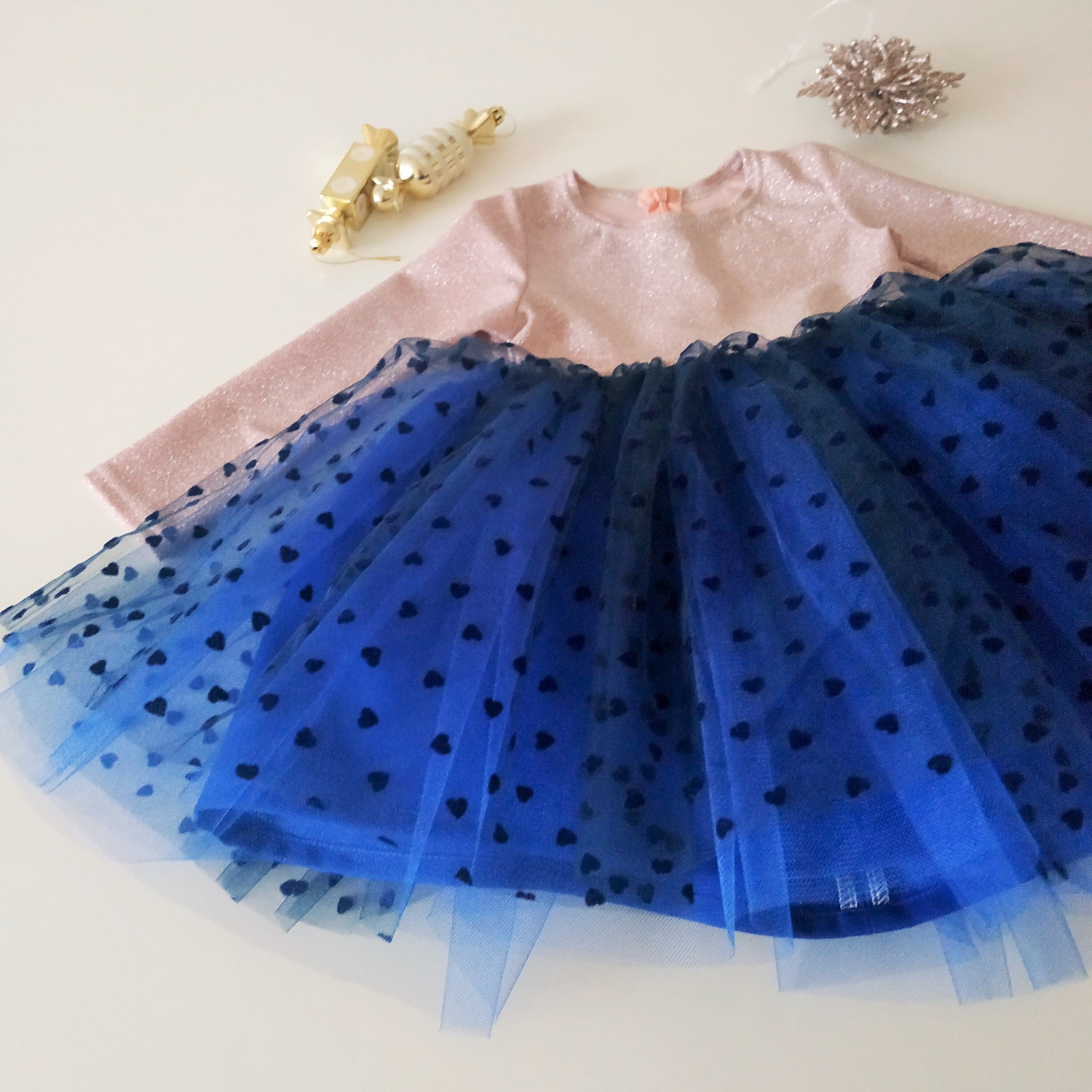 Navy Blue Tutu Dress Baby Girl Dress Pink Flower Girl Dress Etsy