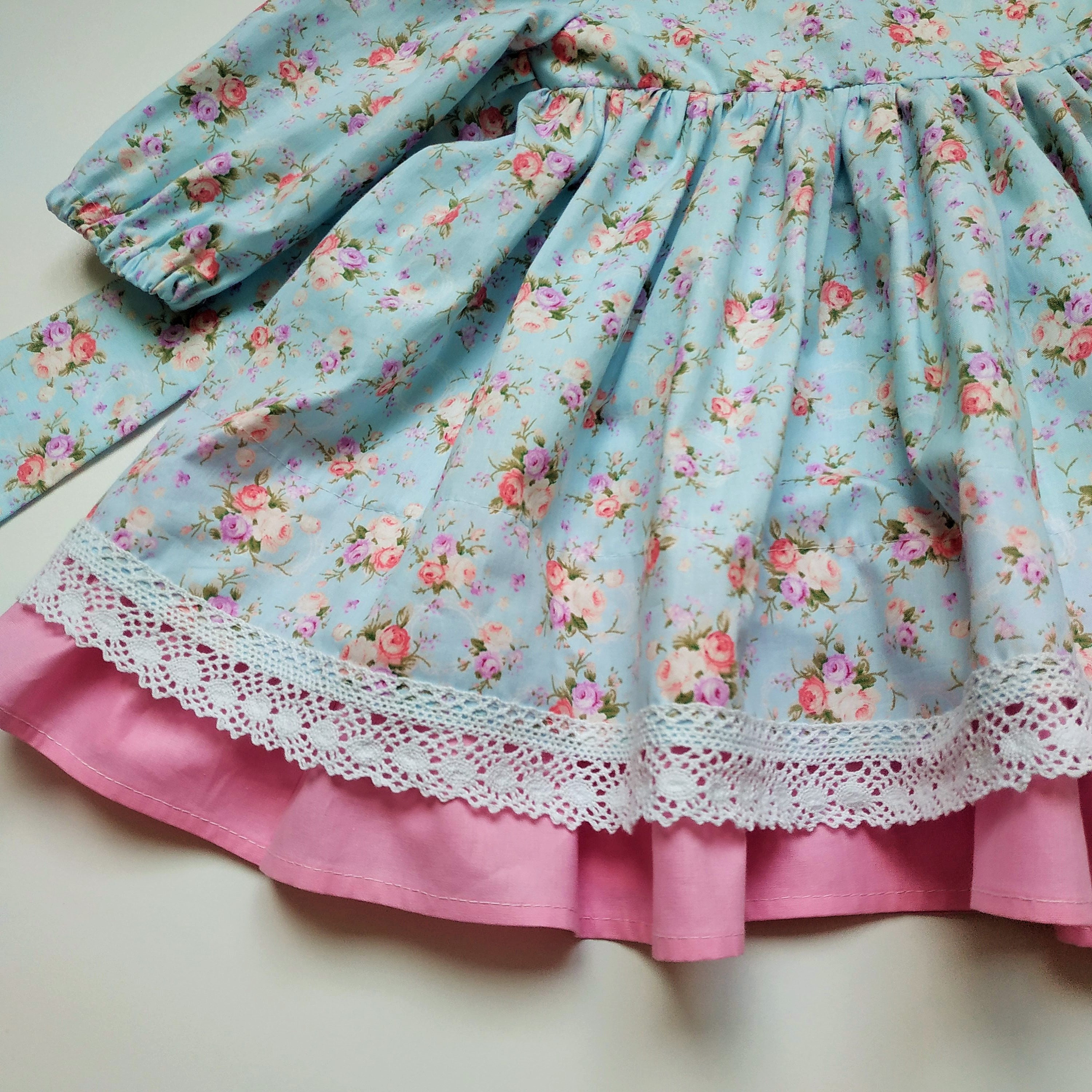 Baby Flower Girl Dress Blue Boho Baby Dress Rustic Dress - Etsy