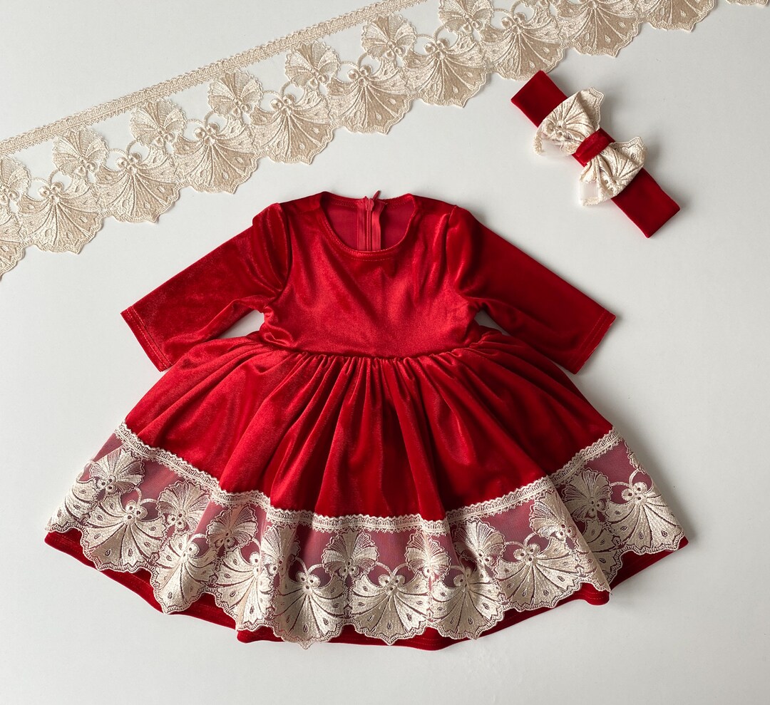 Christmas Red Dress, Toddler Christmas Dress, Christmas Dress Baby Girl ...