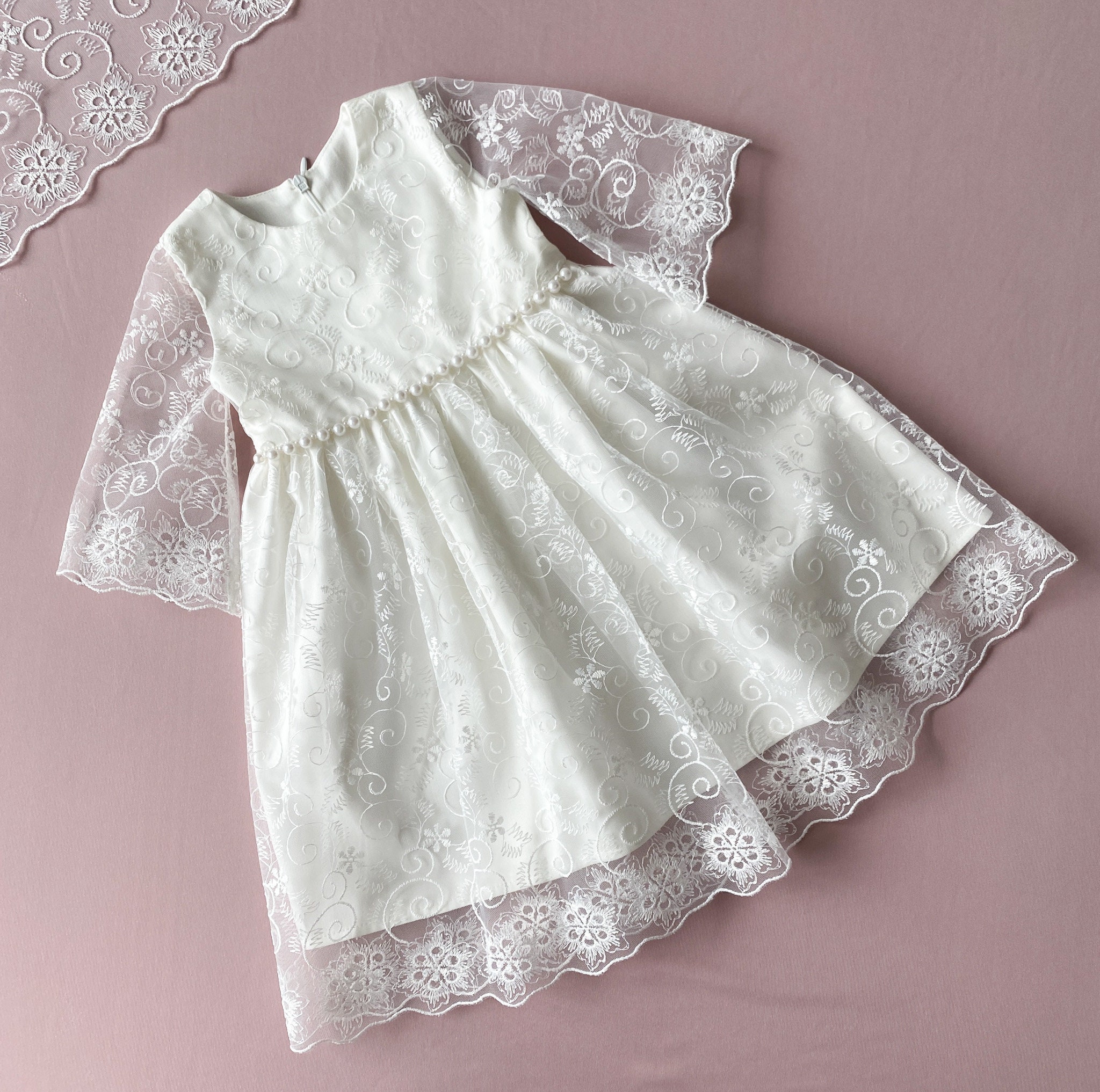 Baptism dress for baby girl, christening dress girl, baptism dress, baptismal dress, blessing dress, baptism gown