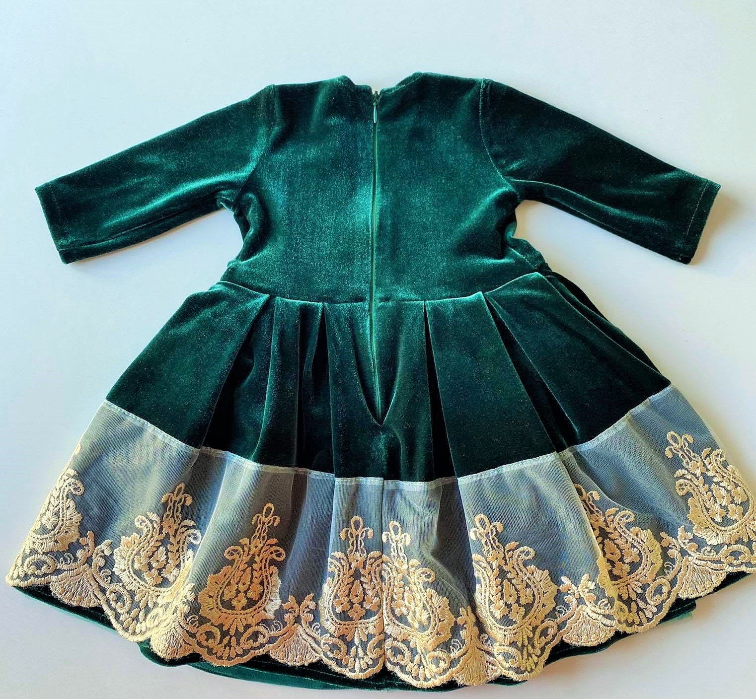 white christmas dresses Smocked Christmas Trees Short Sleeve Baby & Toddler Girl Dress