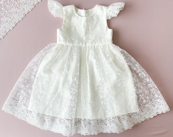 Christening dress girl, baptism dress for baby girl, girl baptism dress