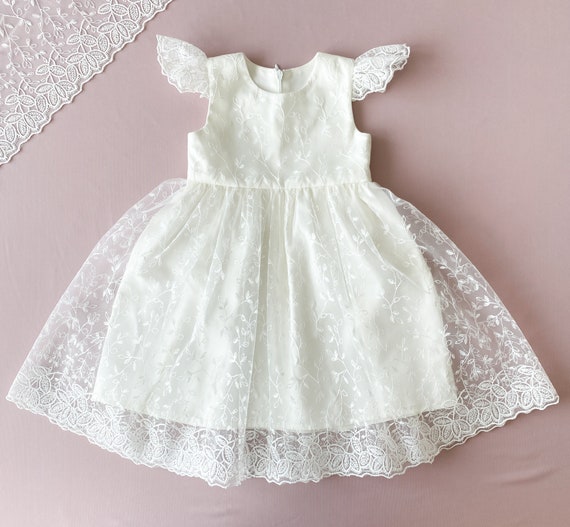 how to shorten a dress with a lace scalloped hem Camille