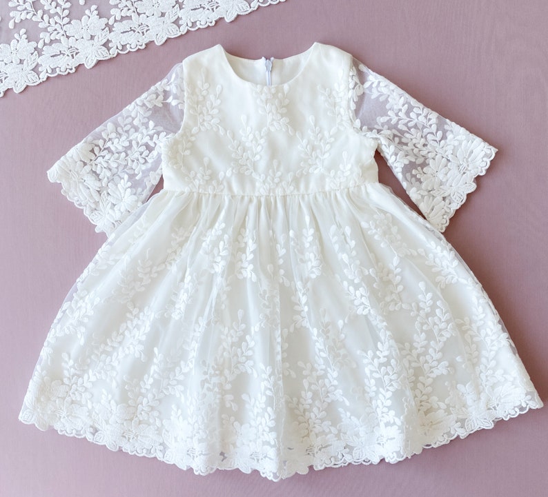 Christening gown Baptism dress Baptism gown Baby blessing dress Christening dress for baby girl image 7