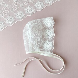 Baptism bonnet for baby girl