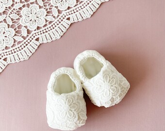 Baby Baptism Shoes, Lace Baby Booties, Baby Baptism Gift, Baptism