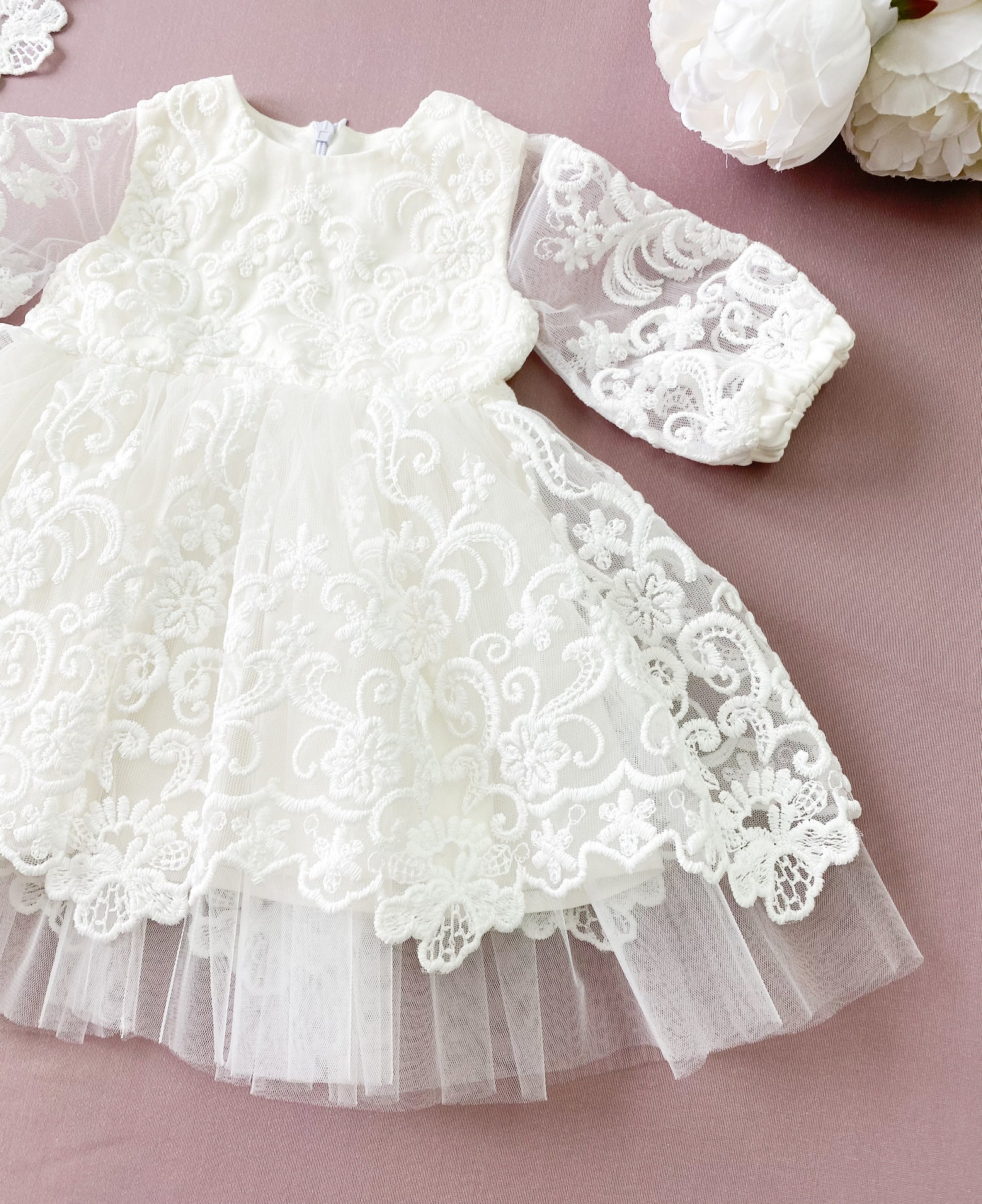 Baby Baptism Dress Baby Lace Dress Christening Dress Baby Etsy