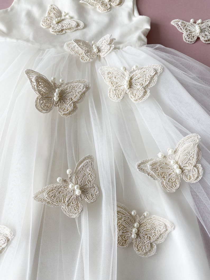 Butterfly Dress Baby Girl Butterfly Flower Girl Dress Flower Etsy