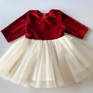 Christmas baby girl dress, girl birthday dress, toddler christmas dress girls, red christmas dress, girl christmas tutu dress, christmas image 7