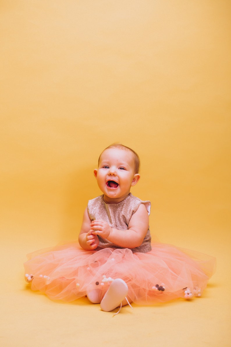 Baby Girl Dress Baby Easter Dress Apricot Sleeveless Toddler Dress Girl Dress
