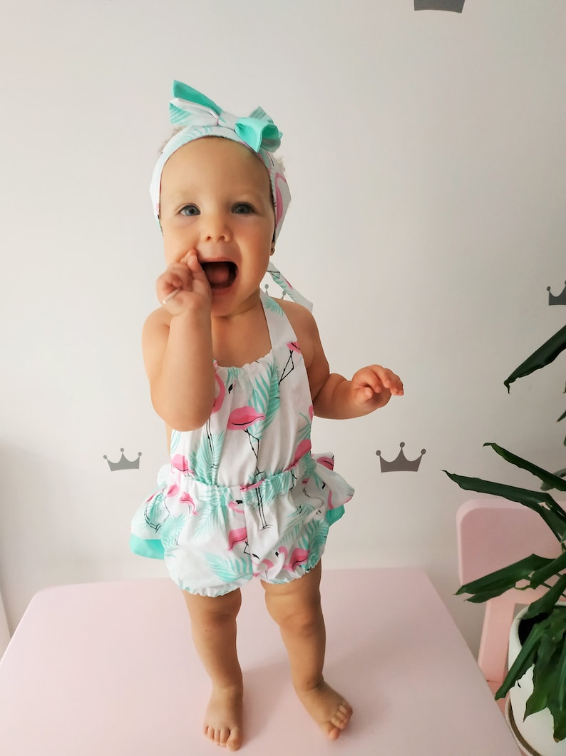 Summer girl cotton outfit turtle baby shower gift turtle shirt tropical dress