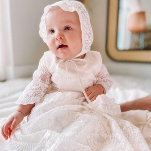 Baptism dress, christening gown, baptism dress for baby girl, infant baptism dress, blessing baby dress image 1