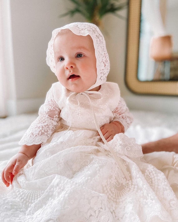 White Christening Baptism Dress | White Formal Infant Baby Dress