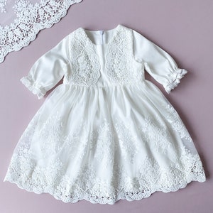 Christening dress, baptism dress for baby girl, blessing dress, baptismal gown