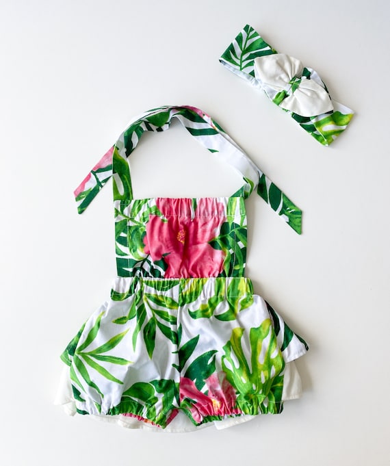 Baby girl top tropical outfit