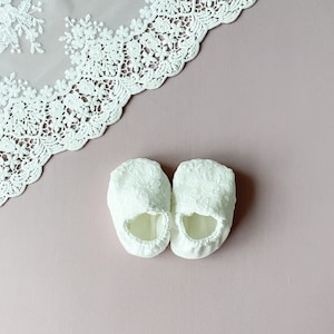 Baptism shoes, christening booties, baptism lace booties