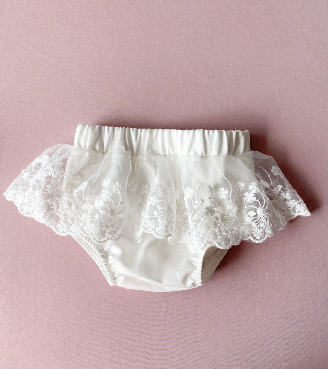 OPEN BACK CHRISTENING DRESS WITH BLOOMERS