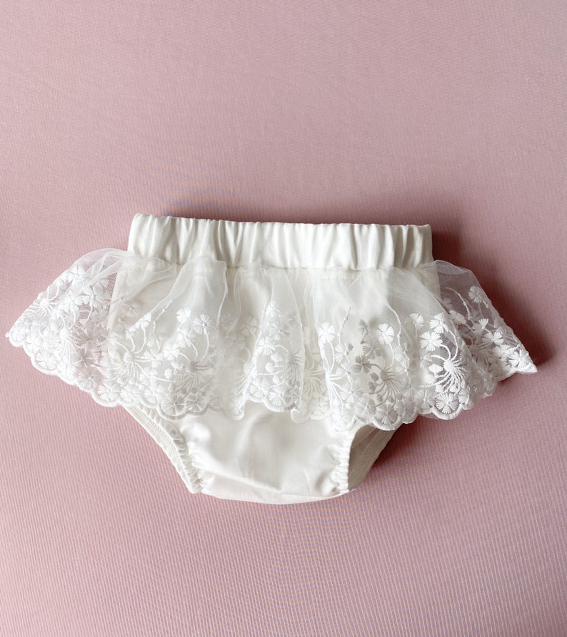 Ivory Baby Bloomers Baptism Girl Outfit Christening Outfit Etsy
