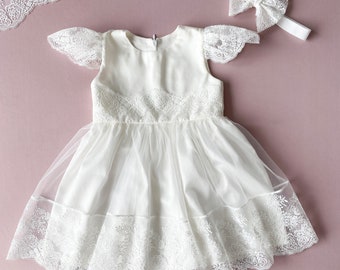 Baptism Dress For Baby Girl Dress Baptism White Christening Dress Girl Toddler Baptism Dress Girl