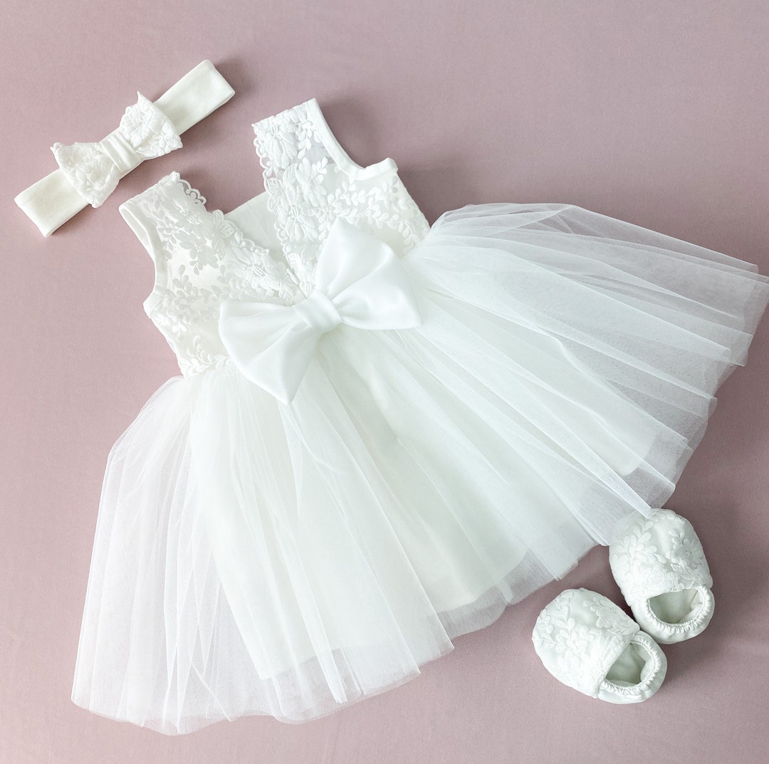 Baptism Outfit for Girl Godparents Gift for Baptism Girl Dress Tulle