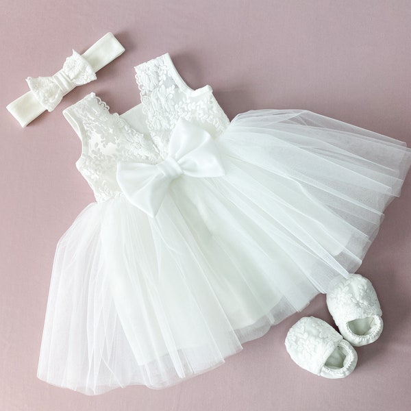 Baptism Outfit For Girl Godparents Gift For Baptism Girl Dress Tulle Baby Girl Christening Dress Wedding Baby Girl Dress