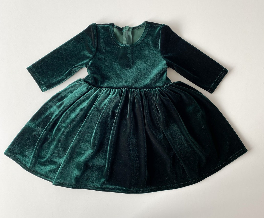 Toddler Christmas Dress, Holiday Clothing, Emerald Green Christmas ...