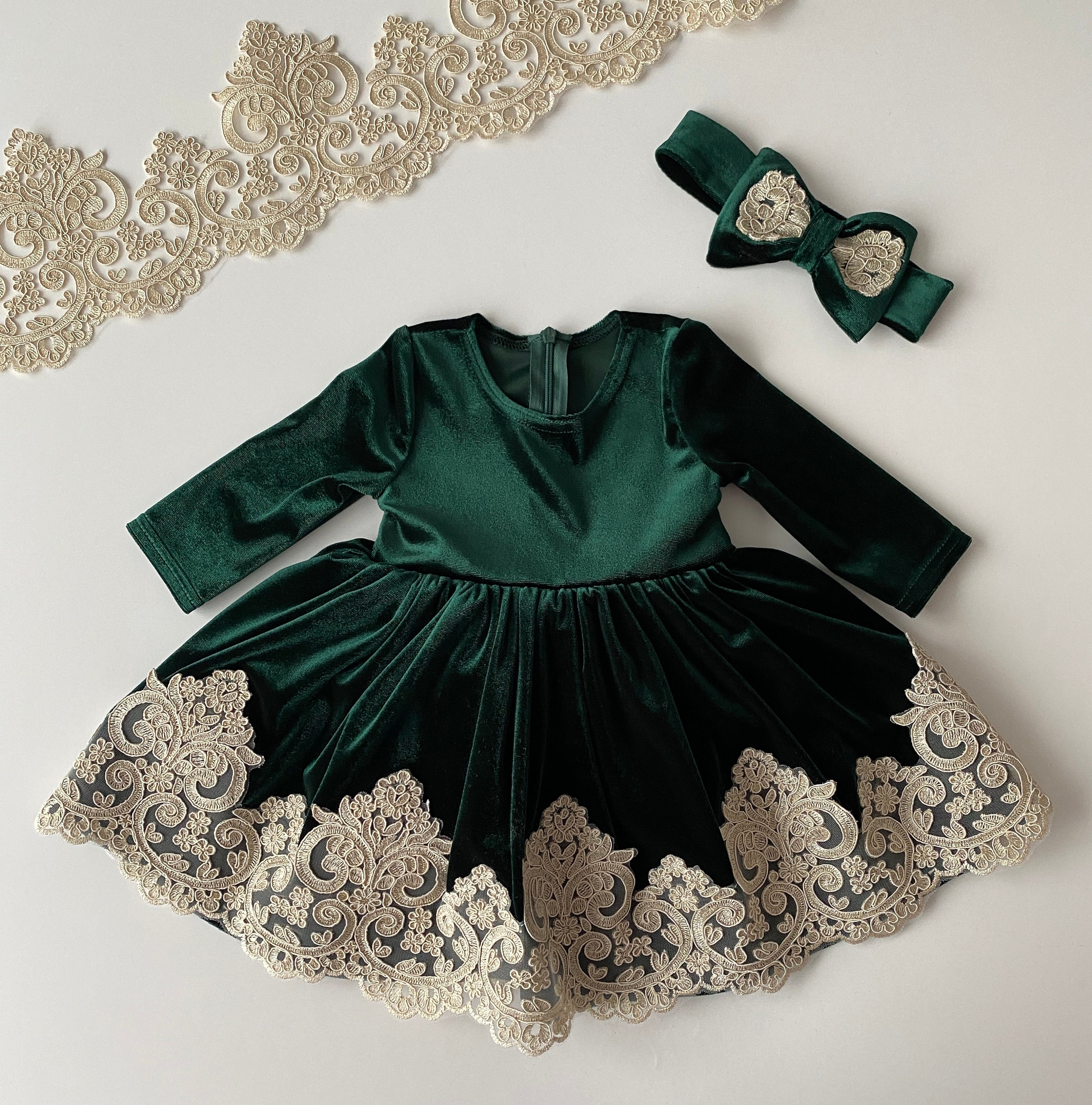 Baby Green Dress 9 12 Month - Etsy